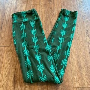 LuLaRoe One Size Arrow Leggings Green Mint